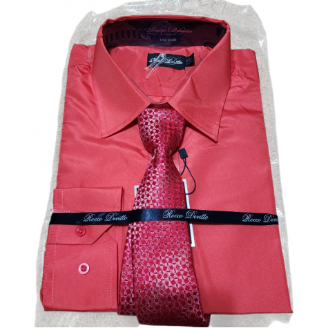 Designer Mens Dress Shirt with Tie